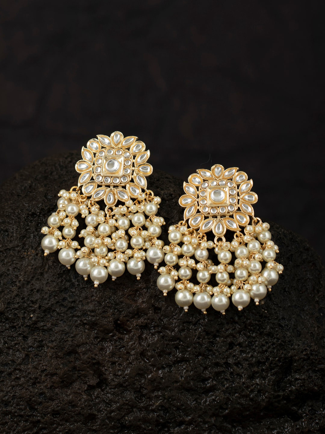 

Sukkhi Gold-Plated Contemporary Drop Earrings