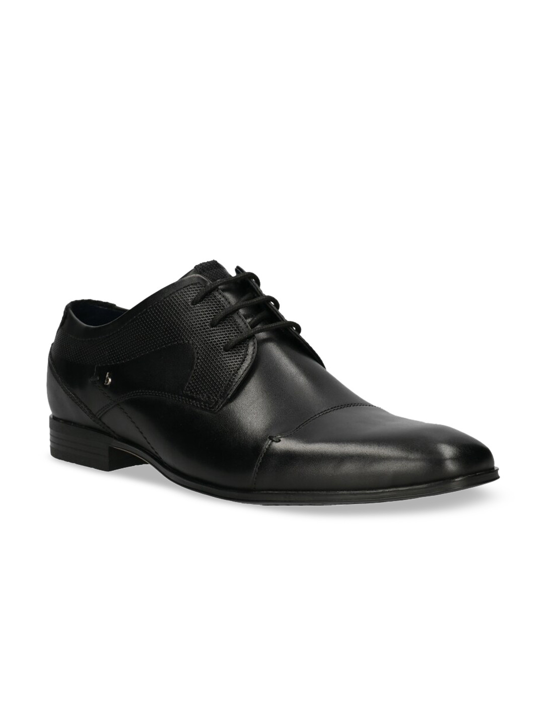 

Bugatti Men Black Solid Leather Formal Derbys