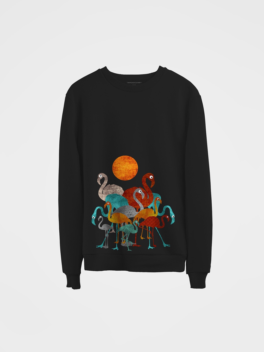 

THREADCURRY Kids Black Printed Sweatshirt