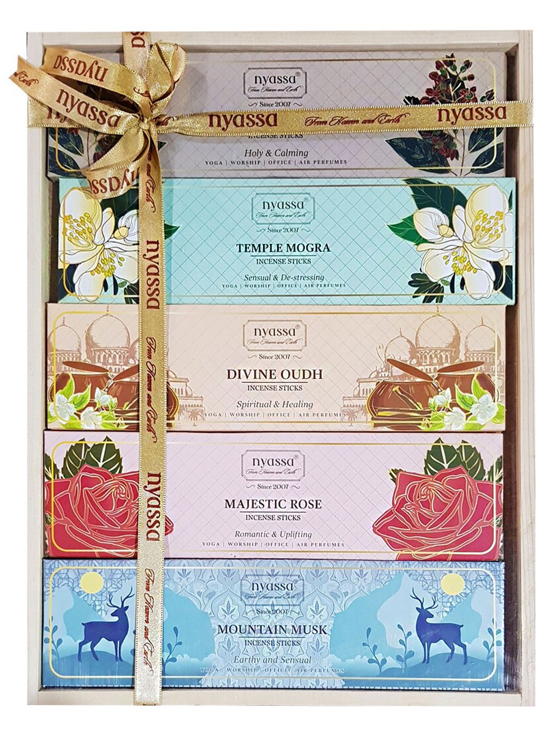 

Nyassa Set Of 5 Multicoloured Incense Sticks Home Fragrances, Multi