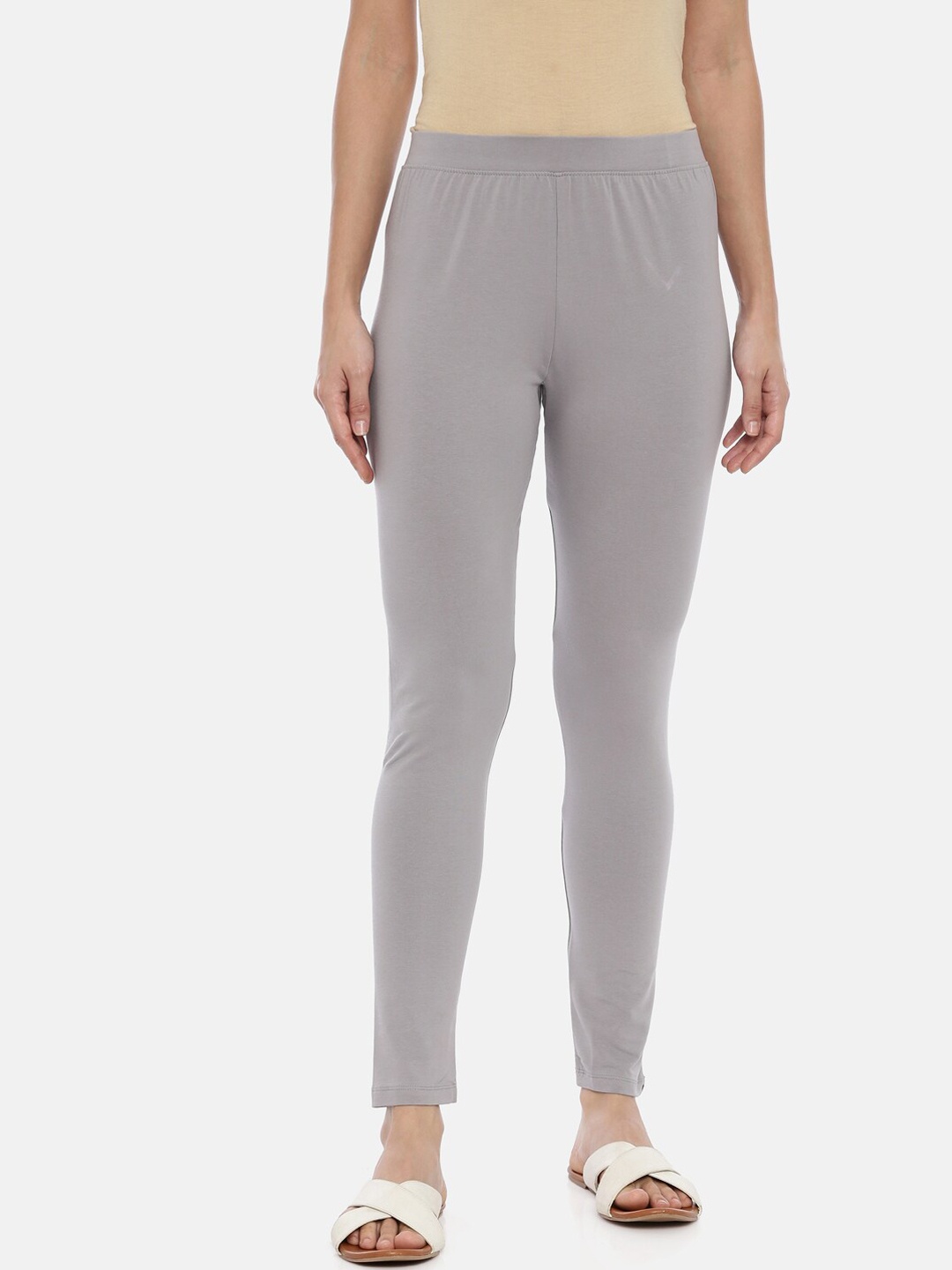 

Huggy Women Grey Solid Ankle Length Leggings