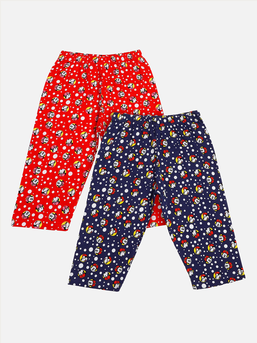 

Bodycare First Girls Red & Navy Blue Set of 2 Printed Regular Fit Capris
