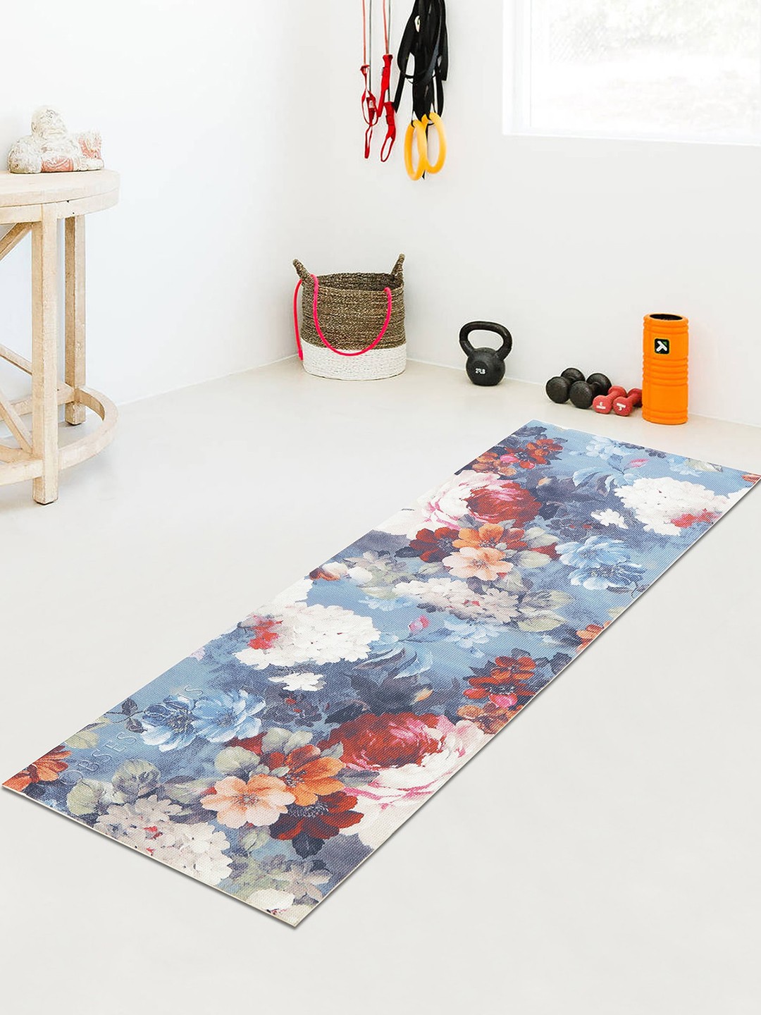 

OBSESSIONS Unisex Blue & Red Printed Anti-Skid Yoga Mat