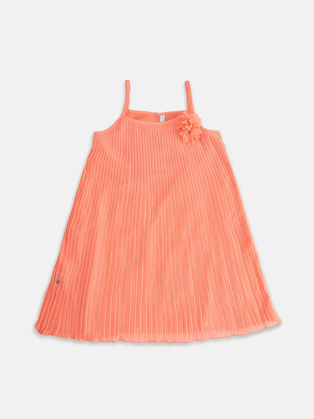 

Pantaloons Junior Girls Coral Solid A-Line Dress