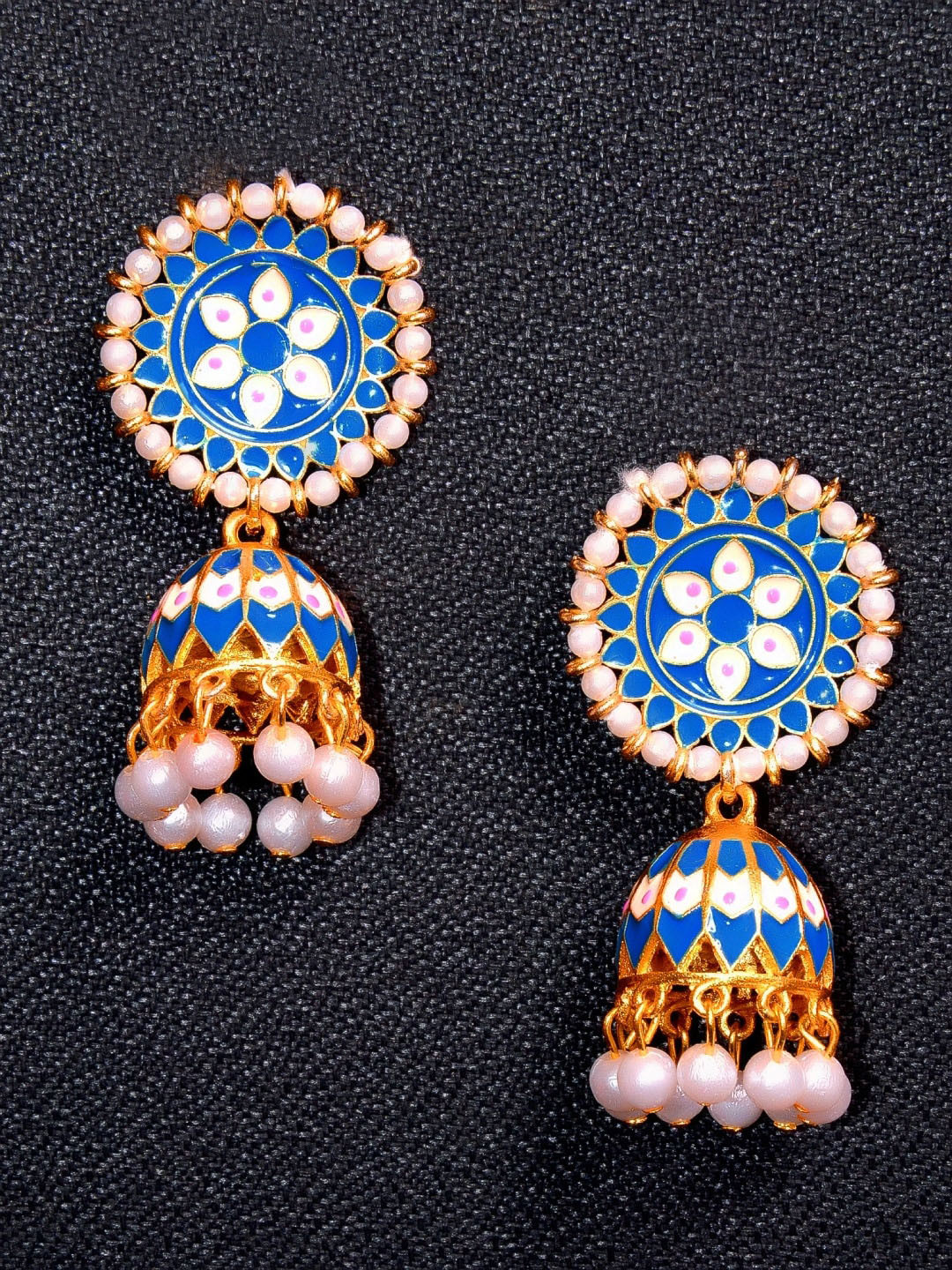 

Crunchy Fashion Blue Contemporary Jhumkas