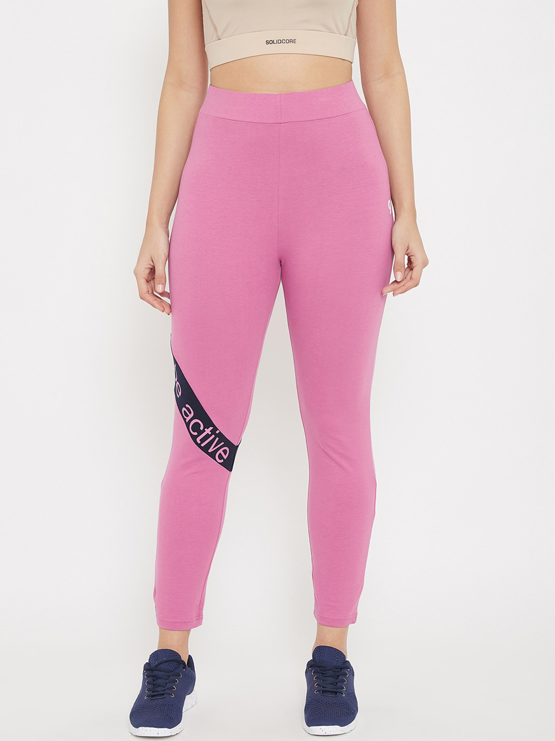 

C9 AIRWEAR Women Pink Solid Slim-Fit Track Pants