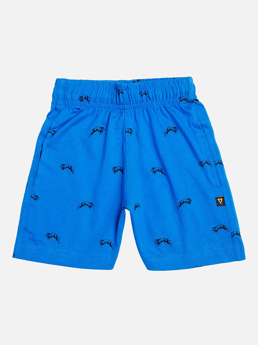 

PROTEENS Boys Blue Printed Slim Fit Regular Shorts