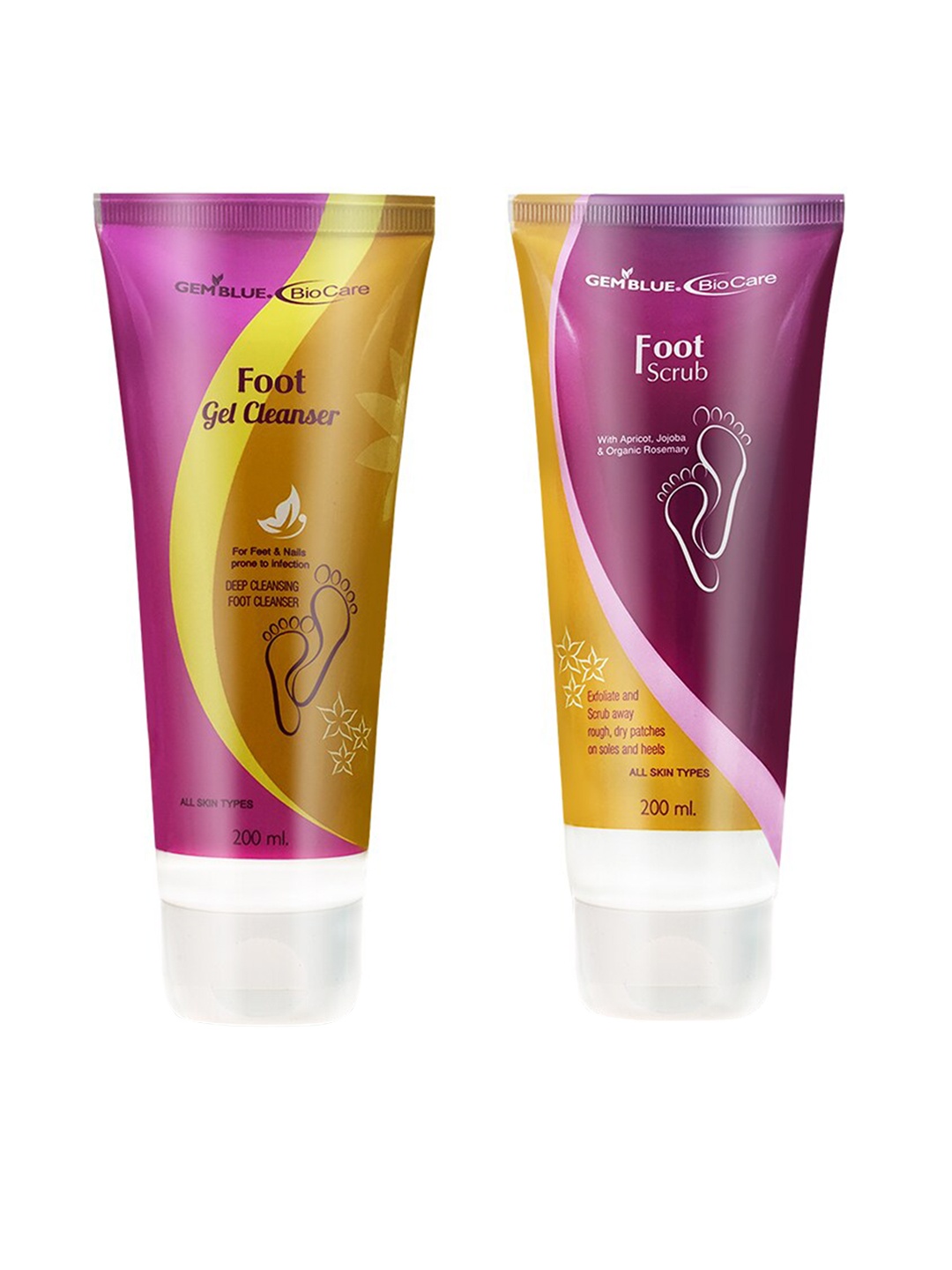 GEMBLUE BioCare Unisex Pack Of 2 Foot Cleanser 300g, Purple