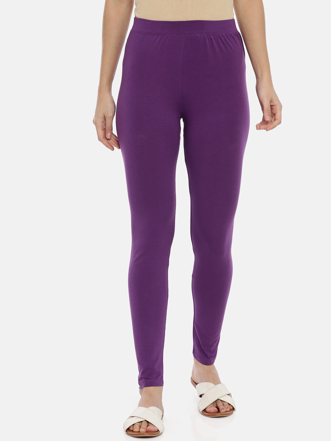 

Huggy Women Purple Solid Ankle-Length Leggings