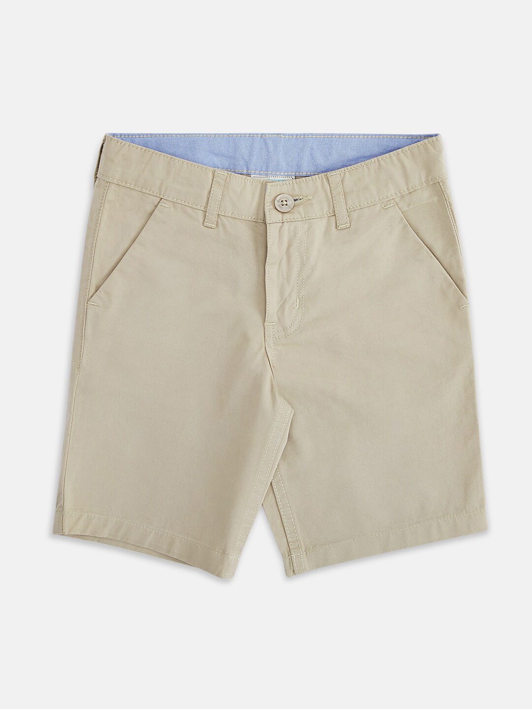 

Pantaloons Junior Boys Beige Solid Regular Fit Chino Shorts