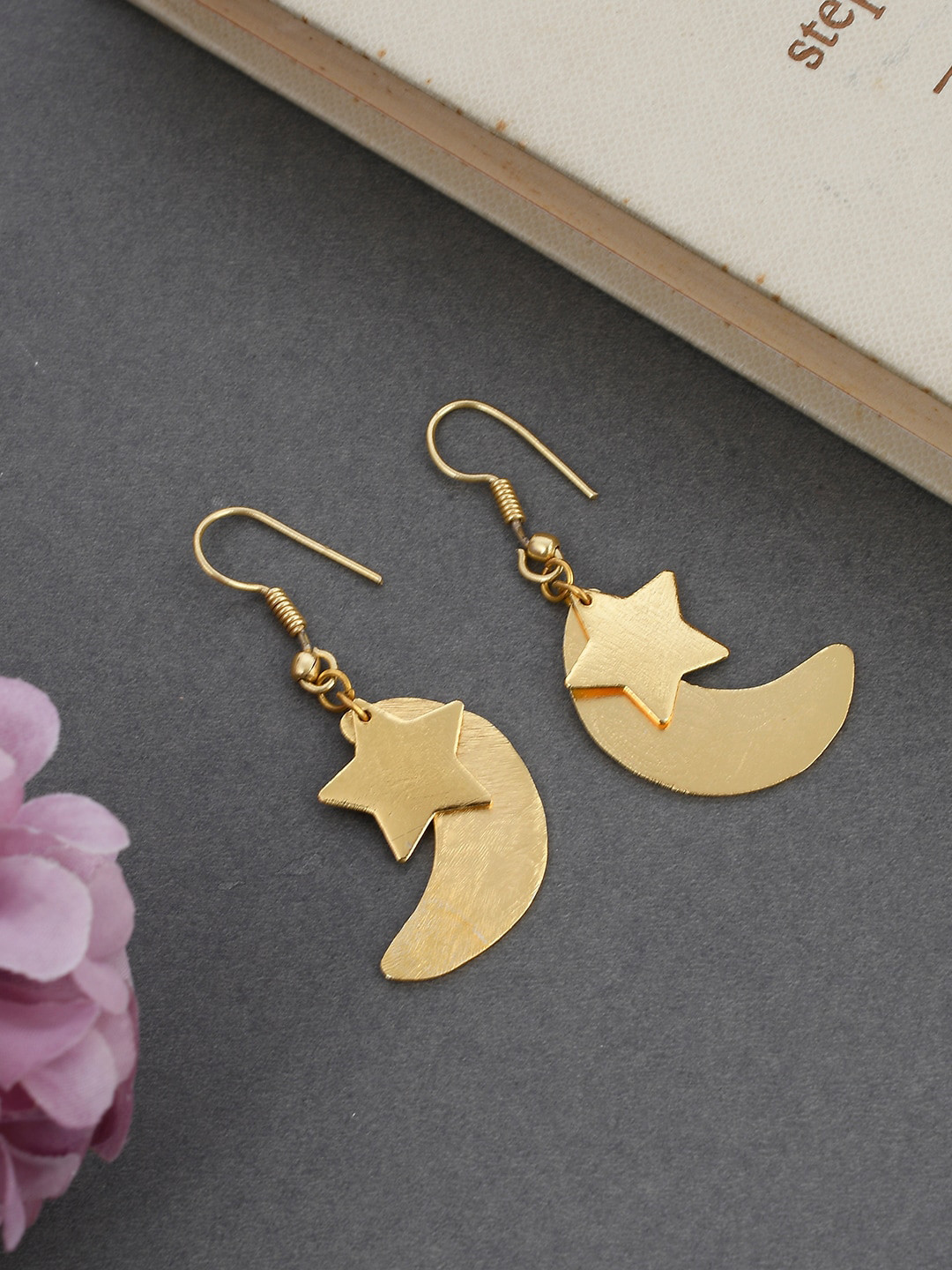 

Silvermerc Designs Gold-Plated Quirky Drop Earrings