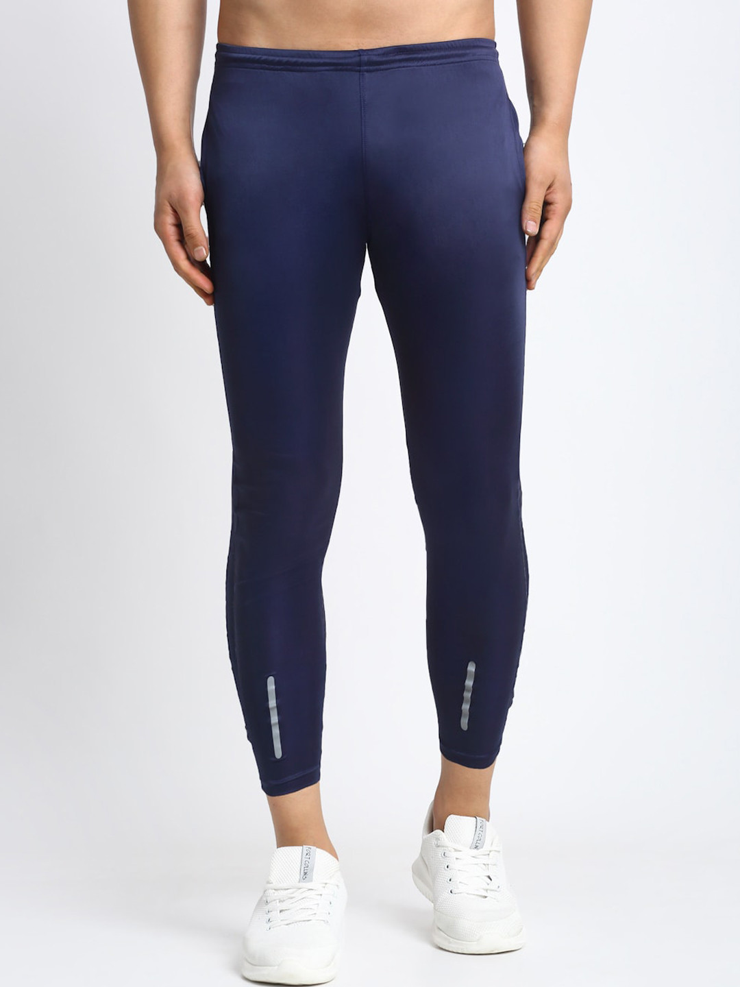 

DOOR74 Men Navy Blue Solid Rapid Dry Slim-Fit Track Pants