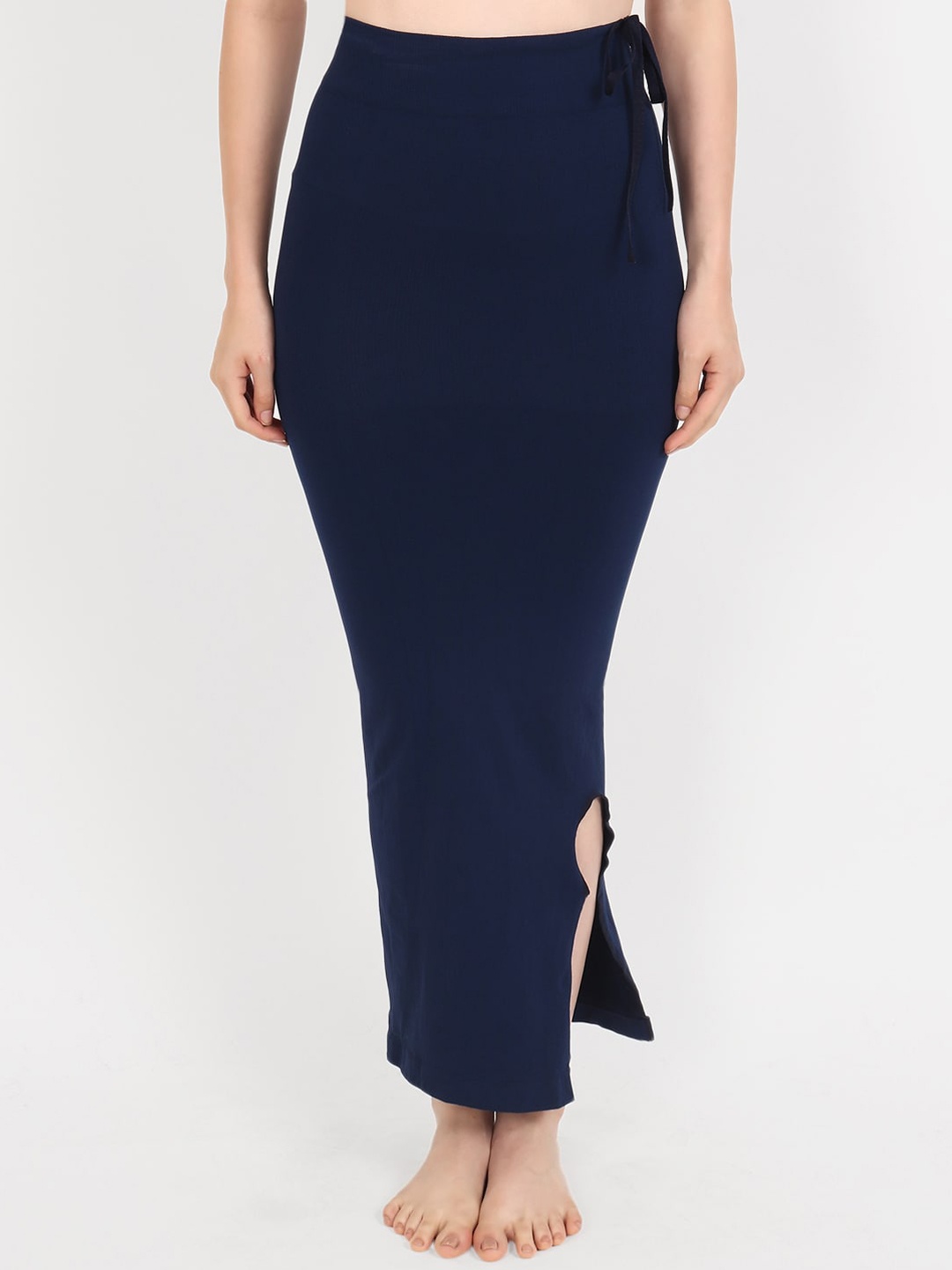 

Beau Design Women Navy Blue Solid Saree Shapewear