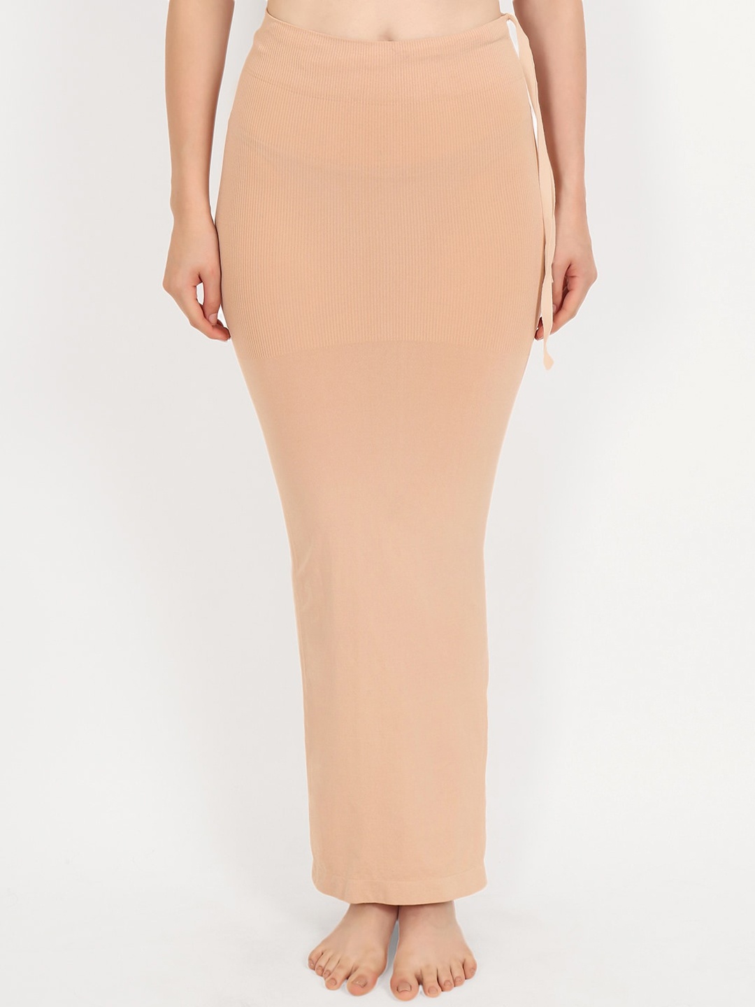 

Beau Design Women Beige Solid Saree Shapewear
