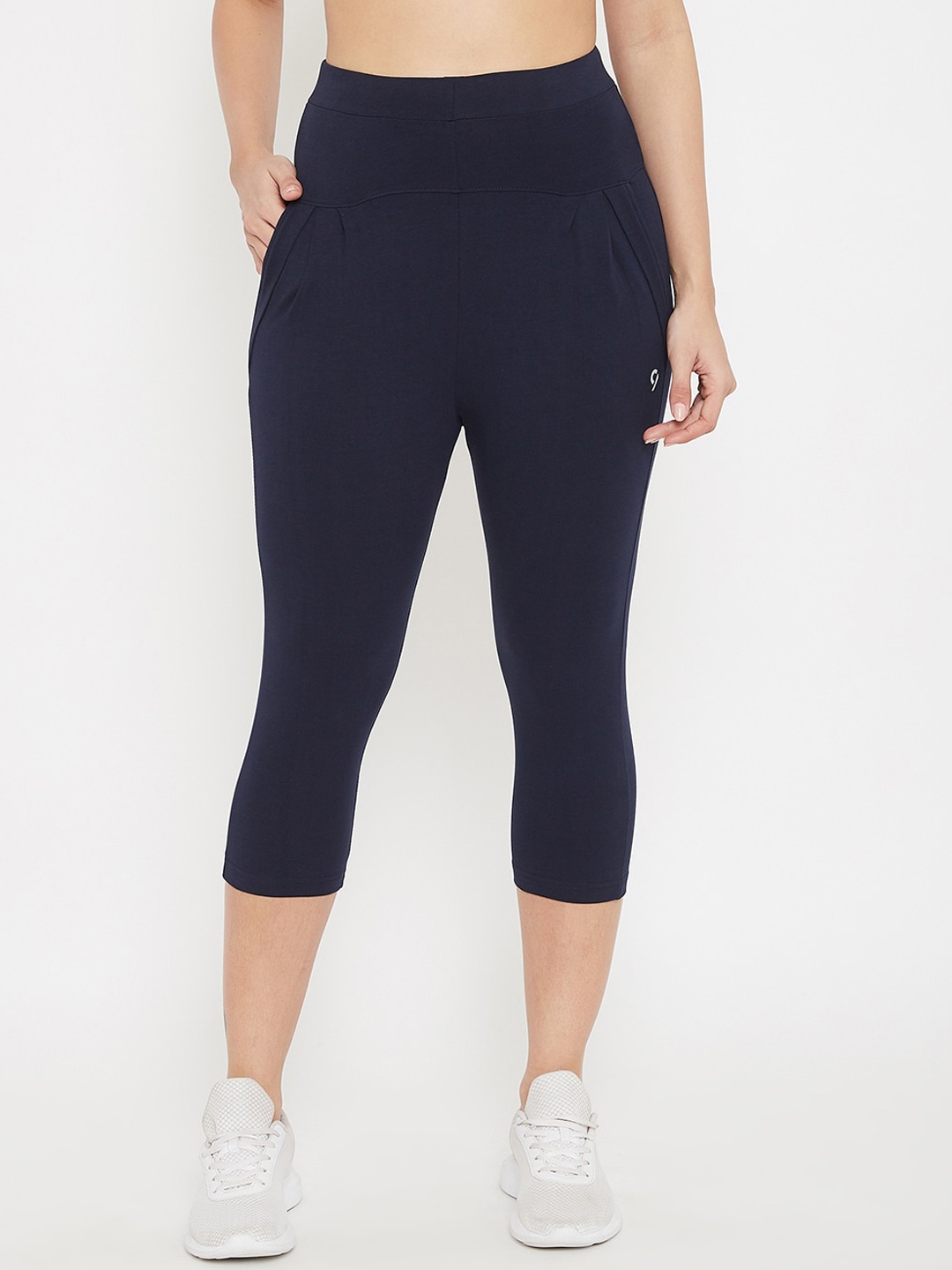 

C9 AIRWEAR Women Navy Blue Solid Regular Fit Capris