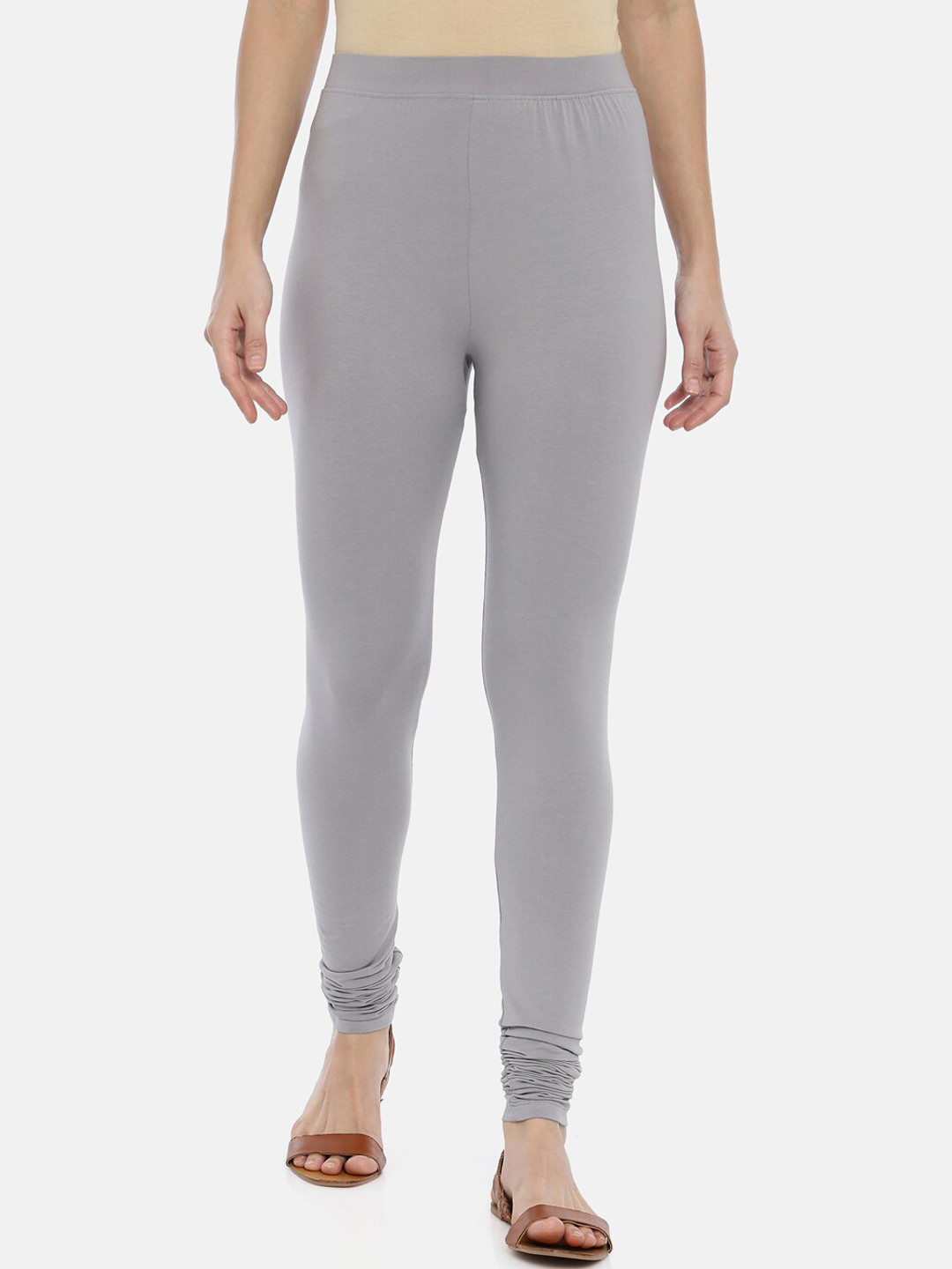 

Huggy Women Grey Solid Churidar Length Leggings