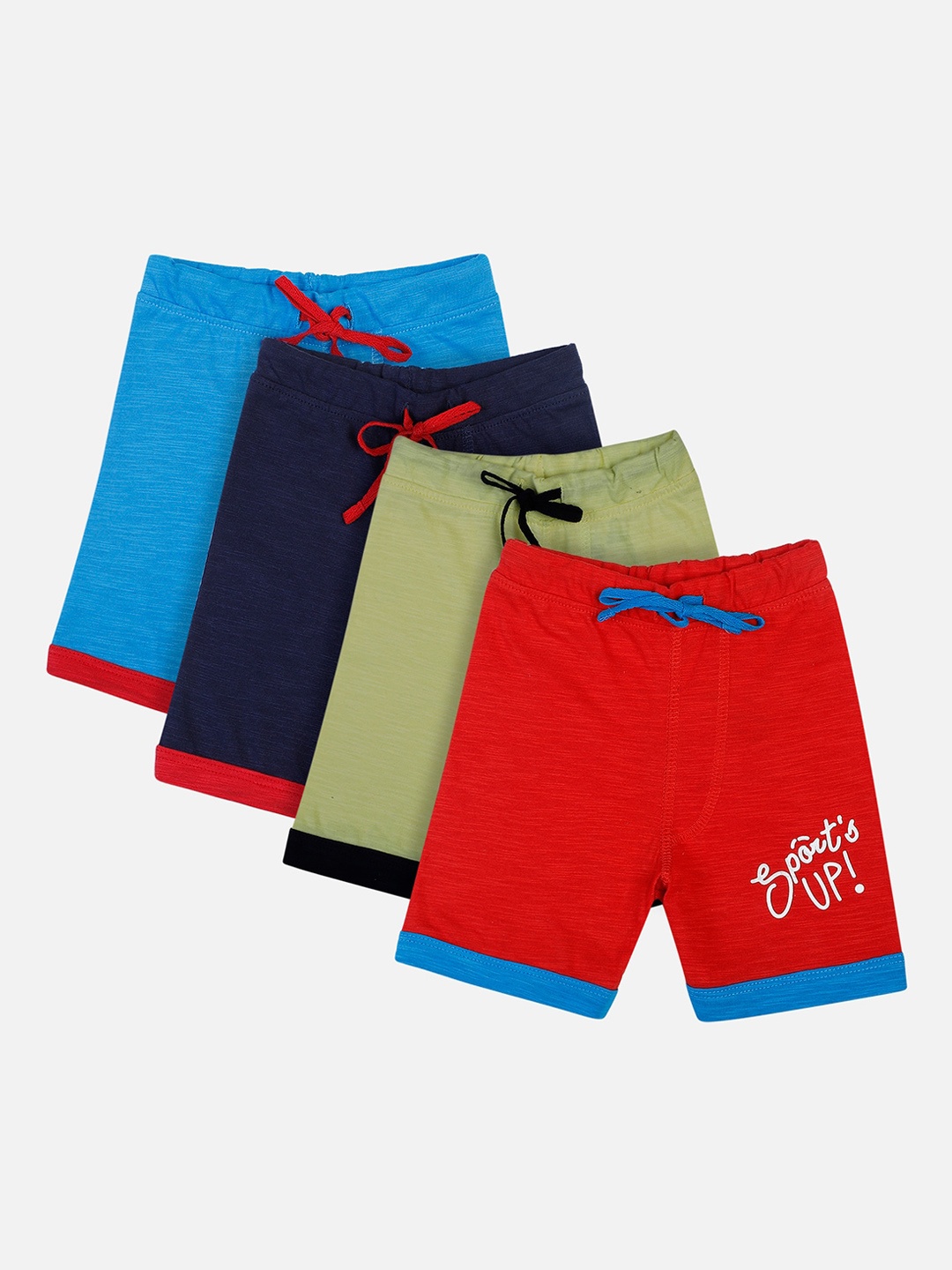 

Bodycare First Boys Pack of 4 Printed Slim Fit Regular Shorts, Multi