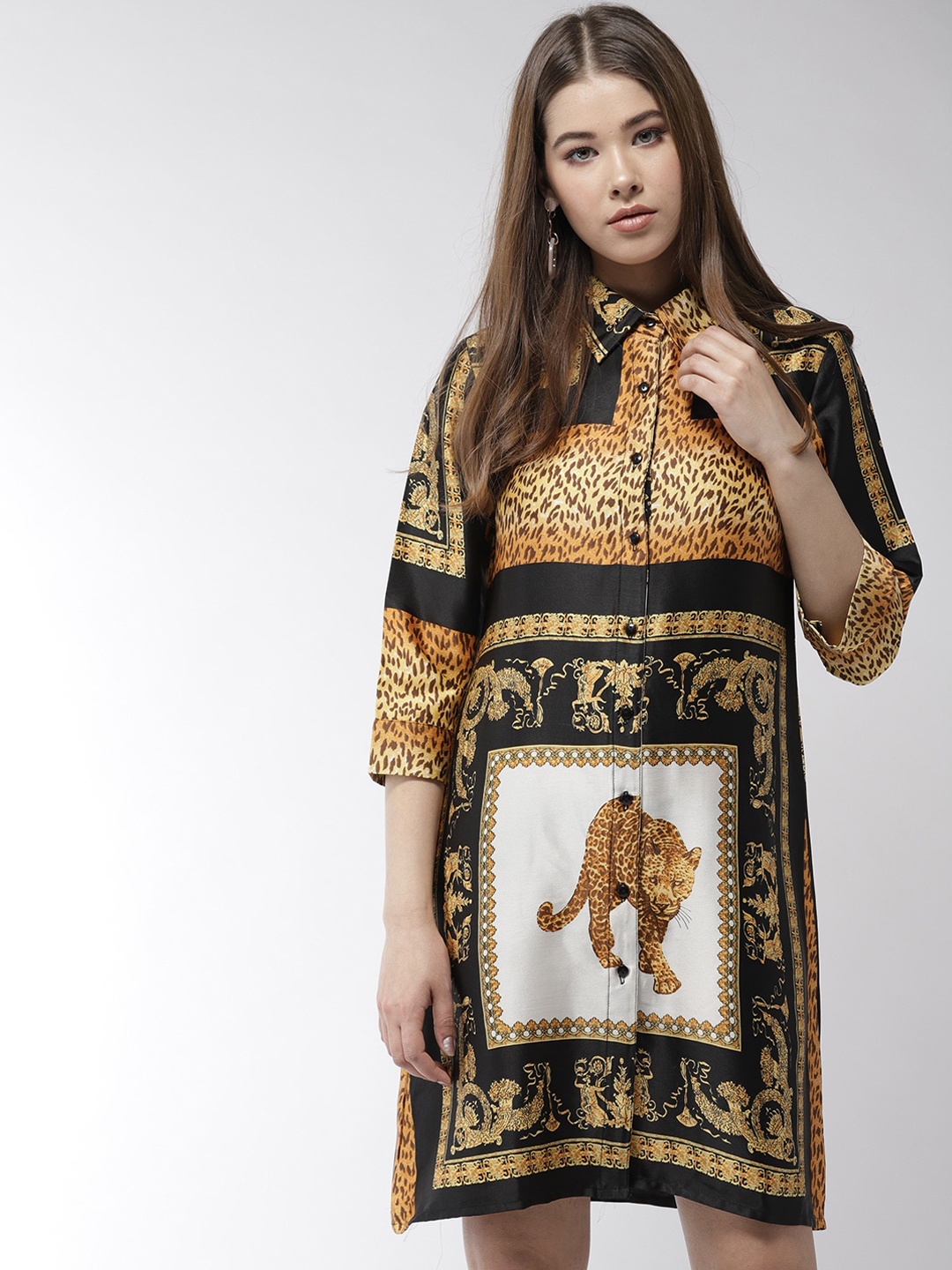 

StyleStone Women Yellow Printed Shirt Dress