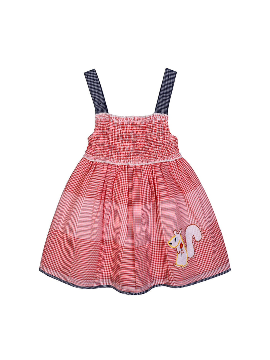 

Budding Bees Girls Red & White Checked Fit and Flare Dress