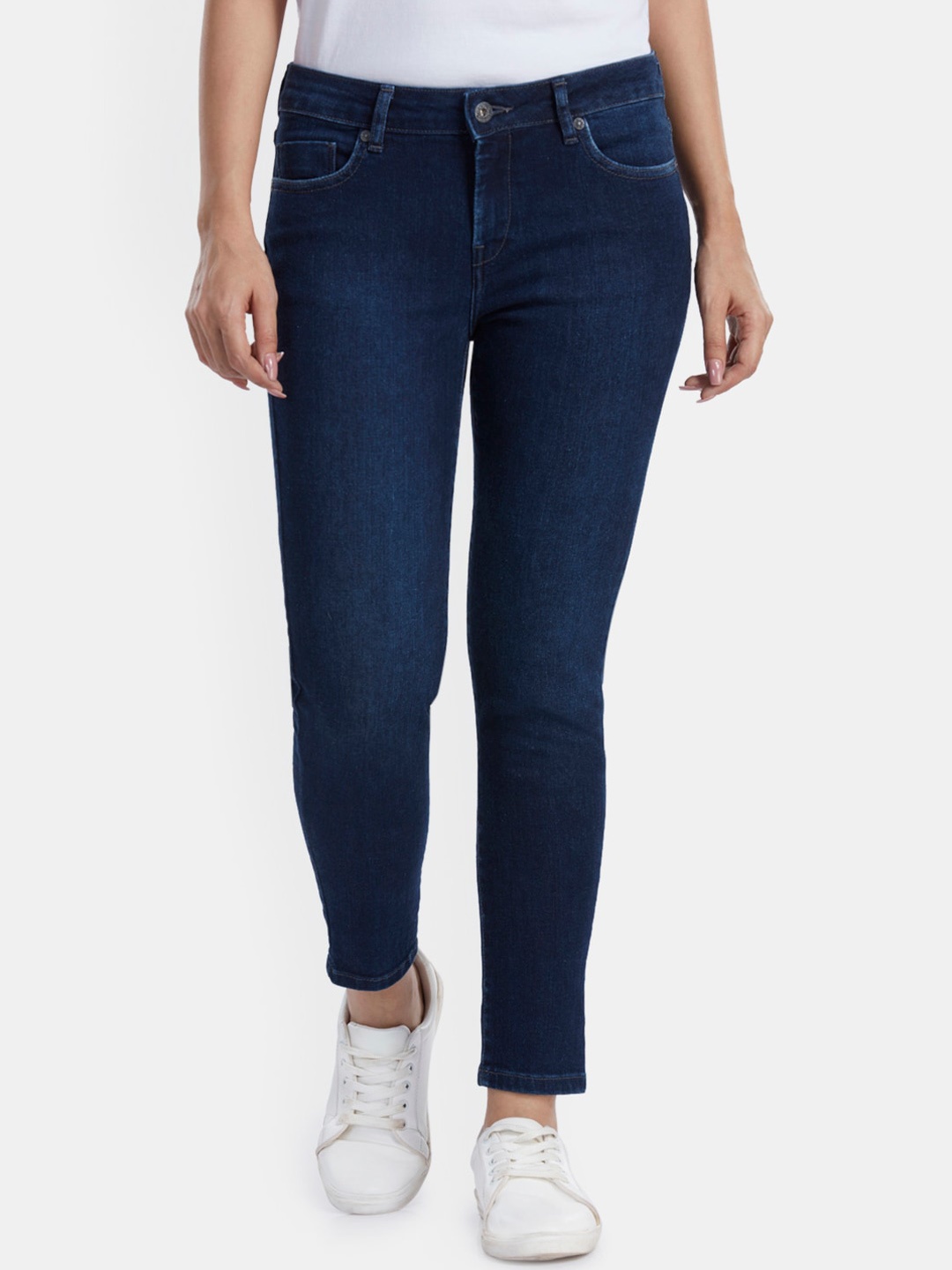 

Pepe Jeans Women Blue Slim Fit Mid-Rise Clean Look Jeans