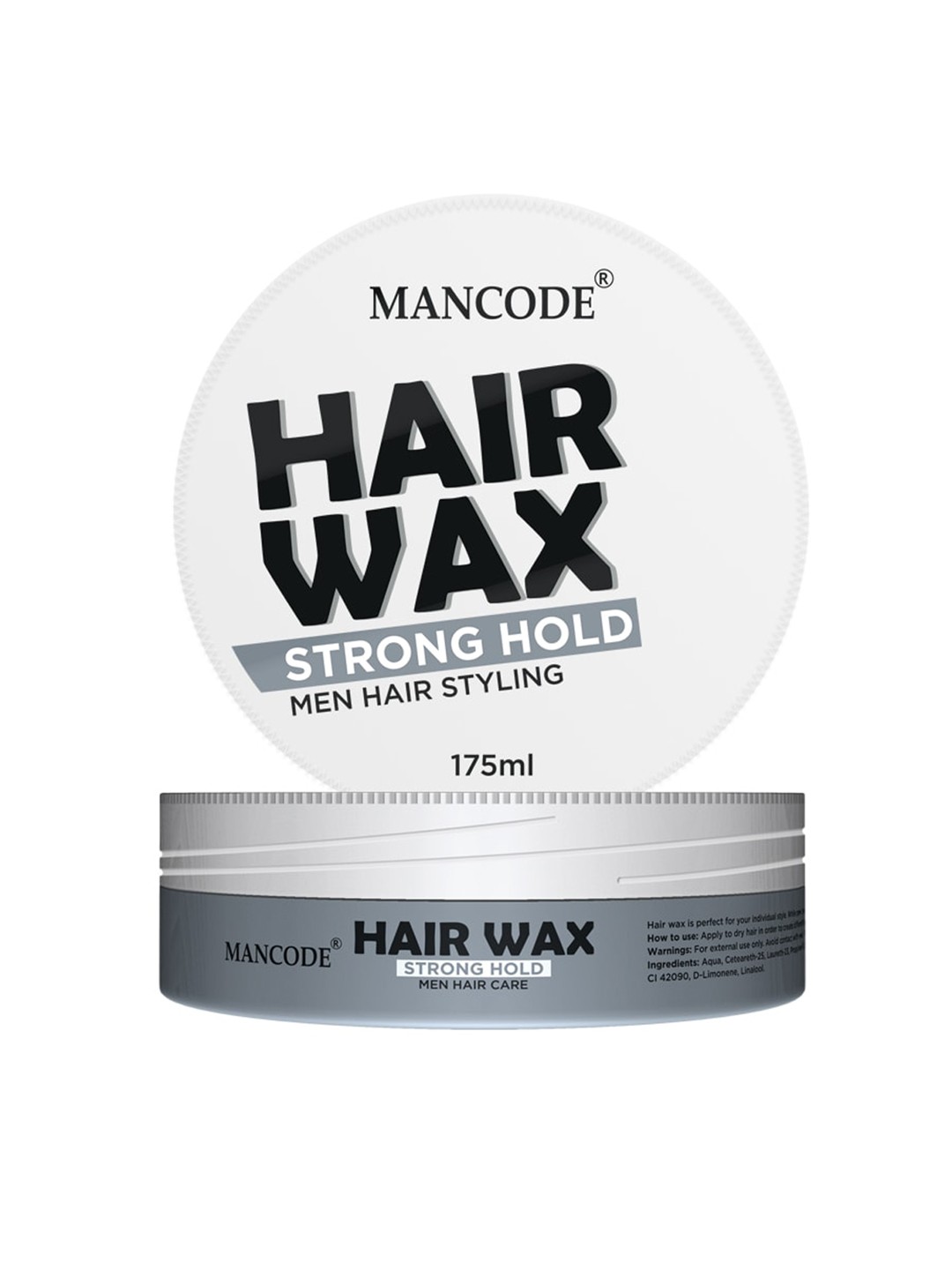 

MANCODE Hair Gel Wax Strong Hold - 175 ml, Black