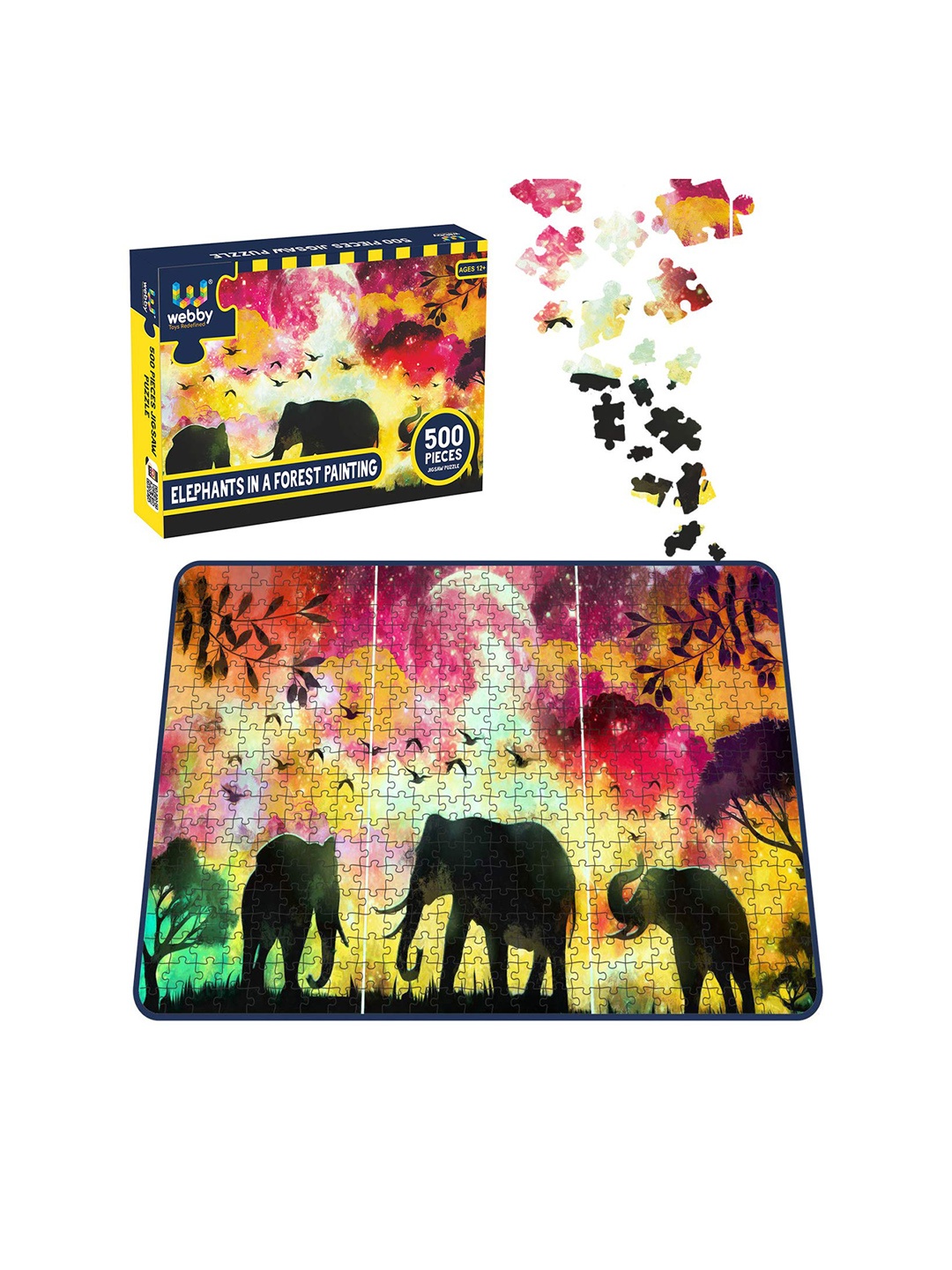 

Webby Kids Yellow & Black The Elephant Painting Jigsaw Puzzle