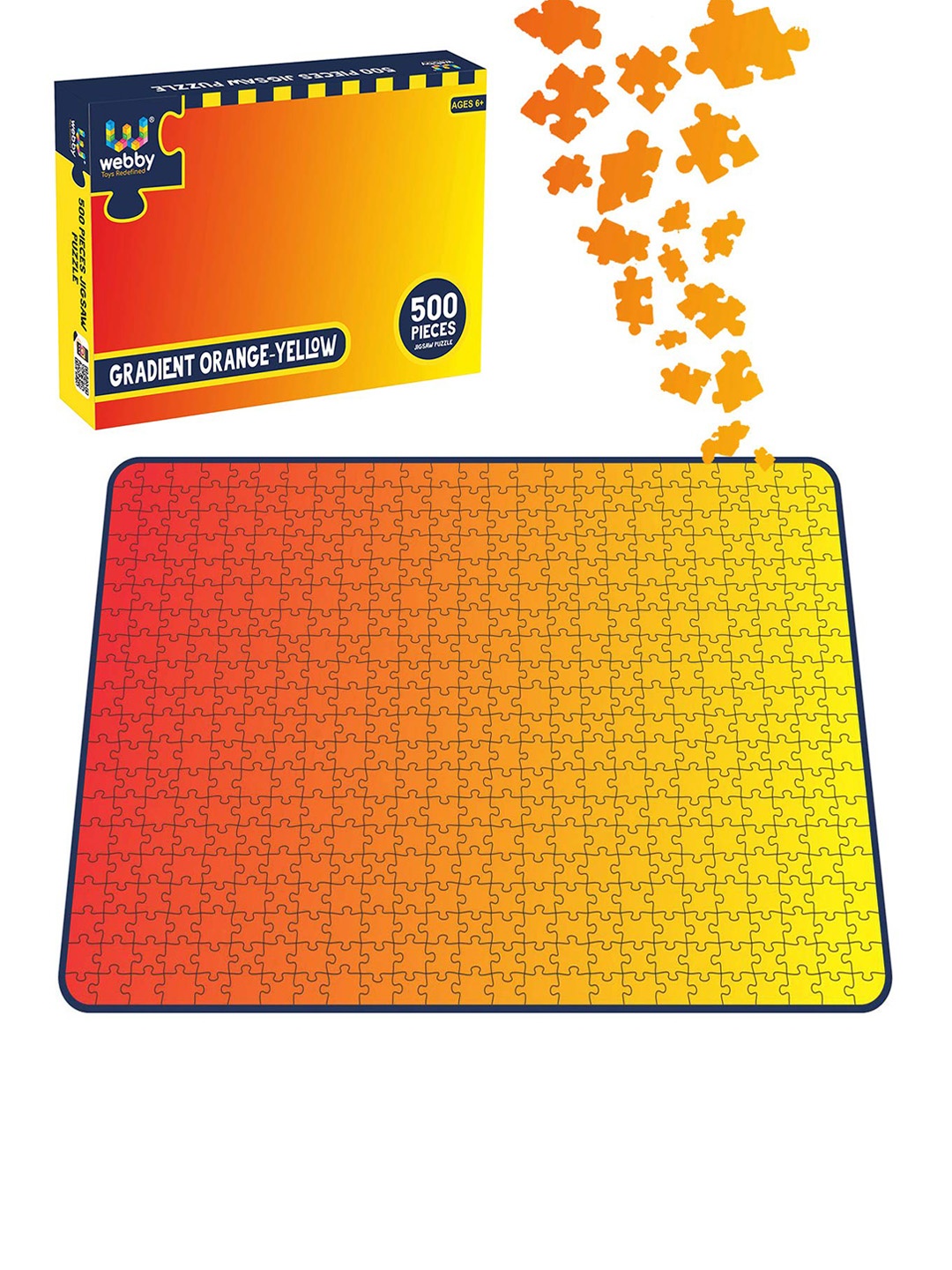 

Webby Kids Yellow & Red Gradient Orange-Yellow Jigsaw Puzzle 500 Pieces