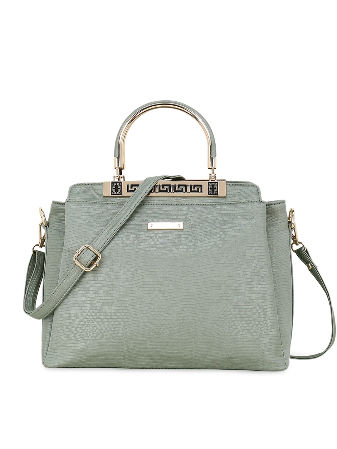 

WOMEN MARKS Olive Green Solid Handheld Bag