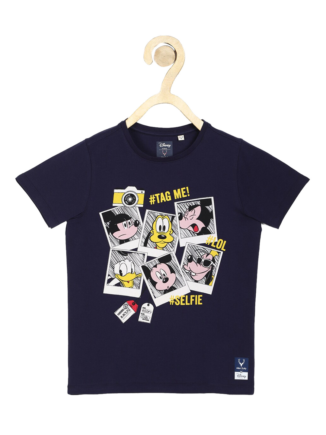 

Allen Solly Junior Boys Navy Blue Printed Round Neck T-shirt