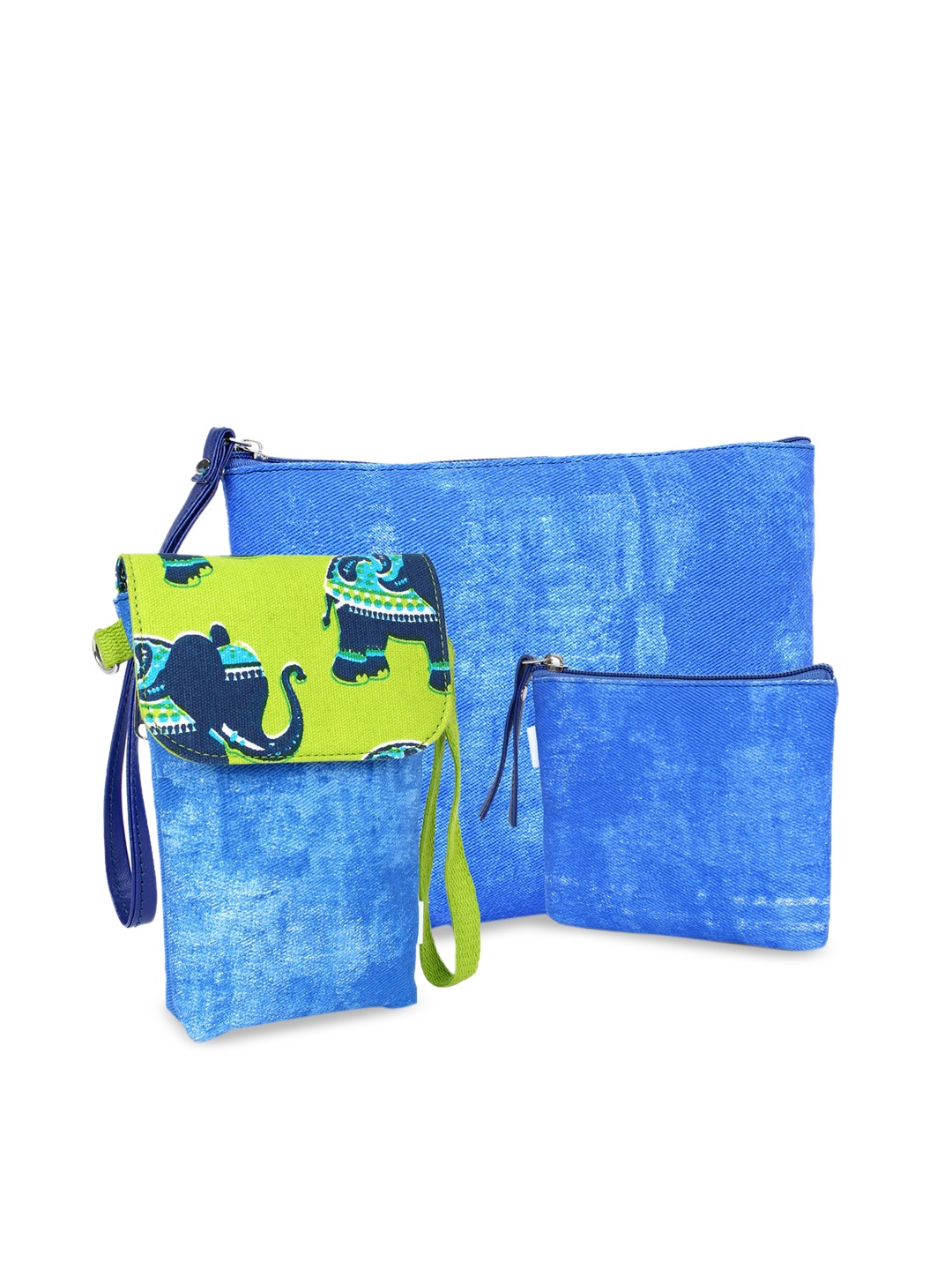 

Spice Art Women Set of 3 Travel Pouch, Blue