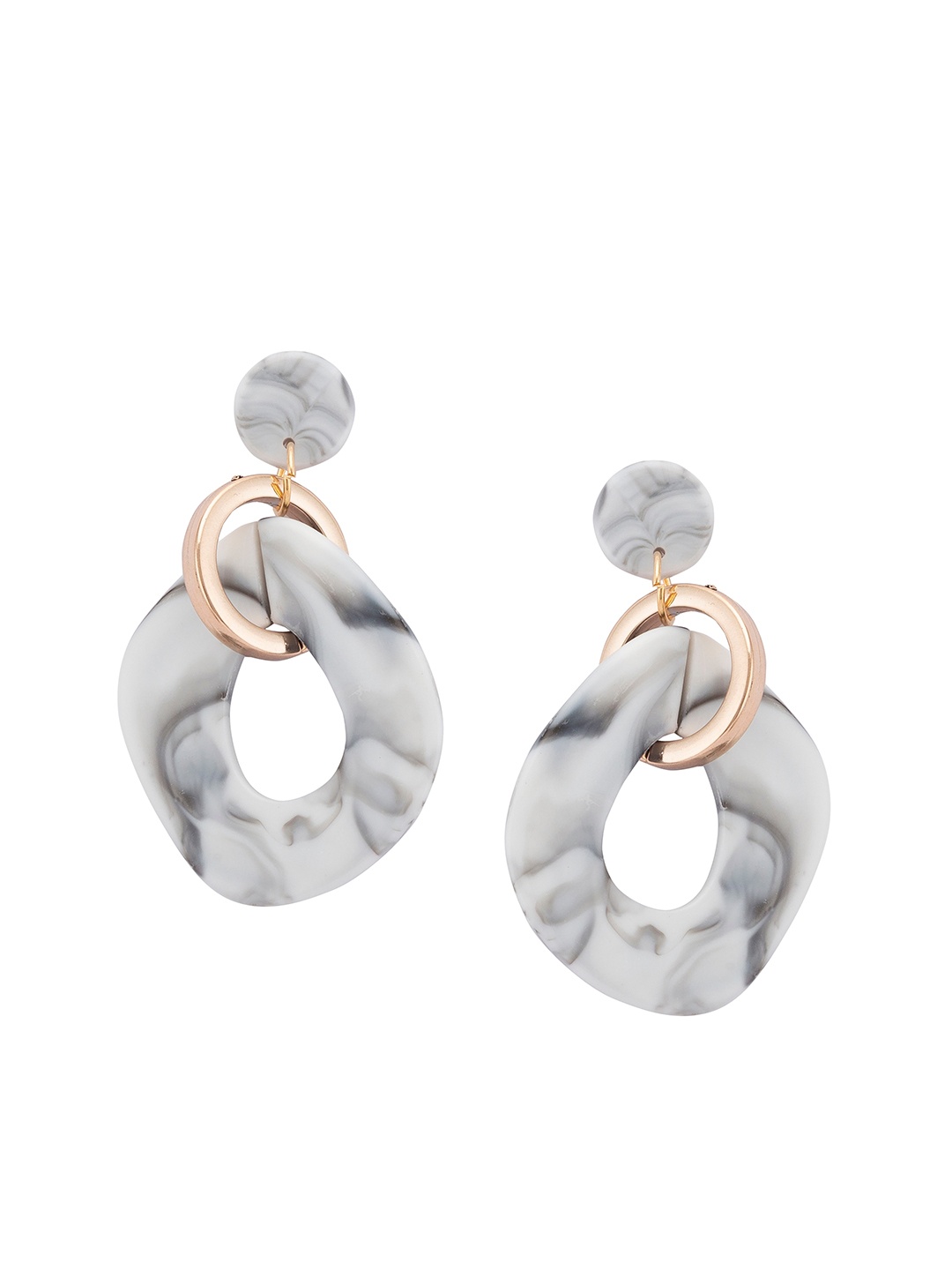 

Globus Grey Geometric Drop Earrings
