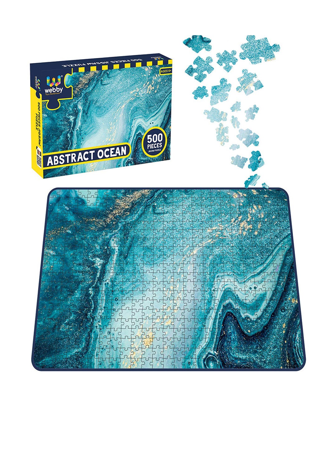 

Webby Kids Blue & Grey Abstract Ocean Jigsaw Puzzle 500 Pieces