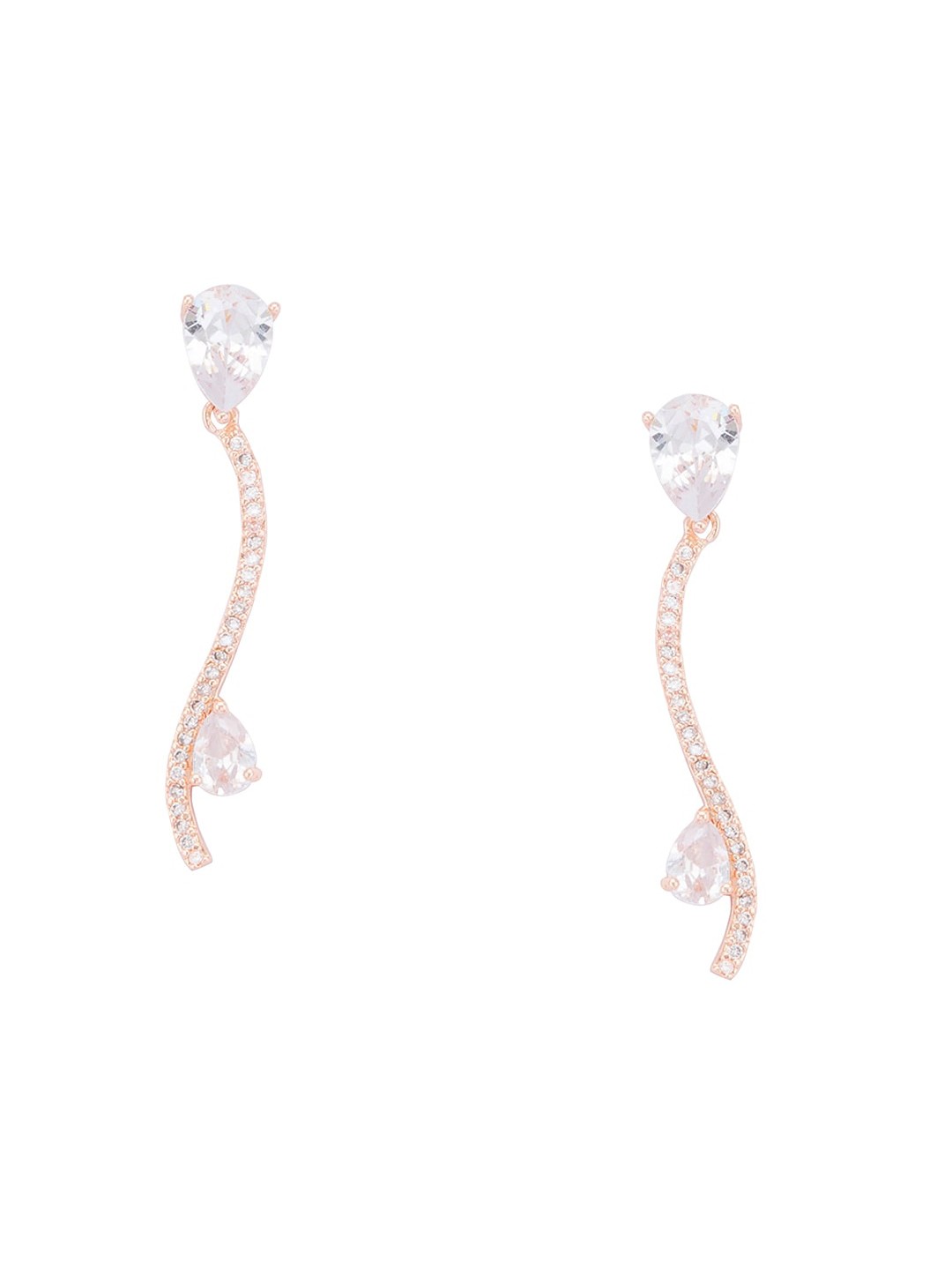 

Globus Gold-Toned Contemporary Drop Earrings