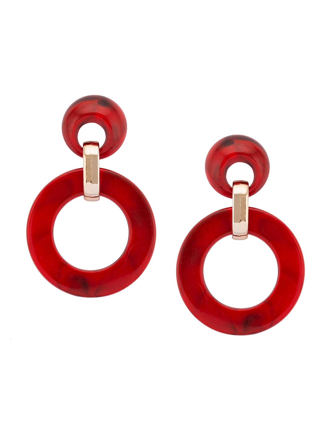 

Globus Red Contemporary Drop Earrings