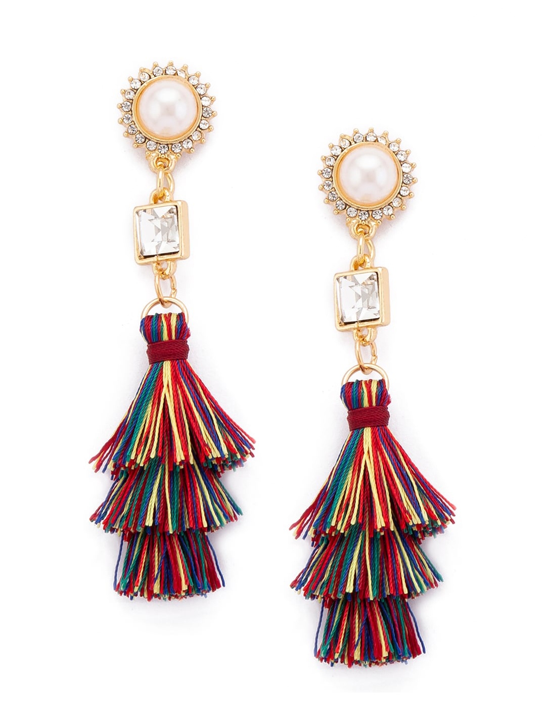 

Globus Multicoloured Contemporary Drop Earrings, Multi