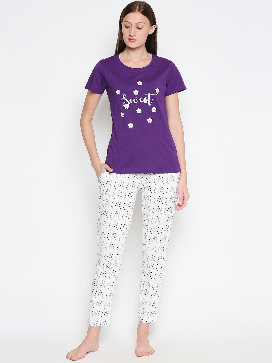 

XIN Women Purple Floral