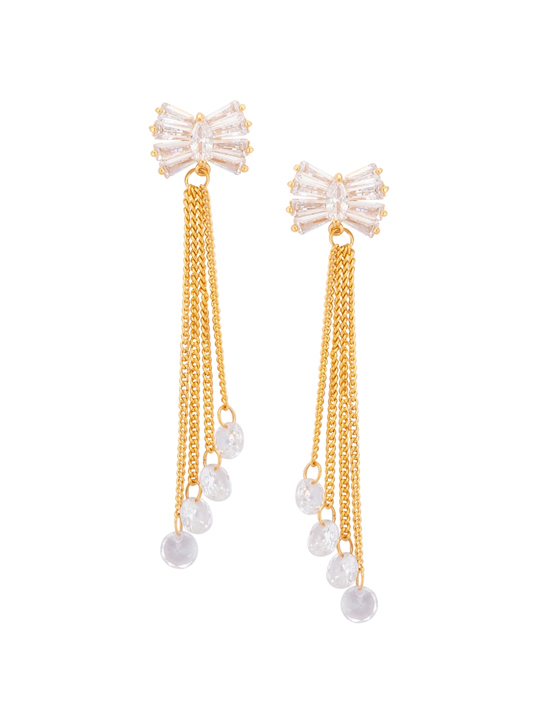 

Globus Gold-Toned Contemporary Drop Earrings