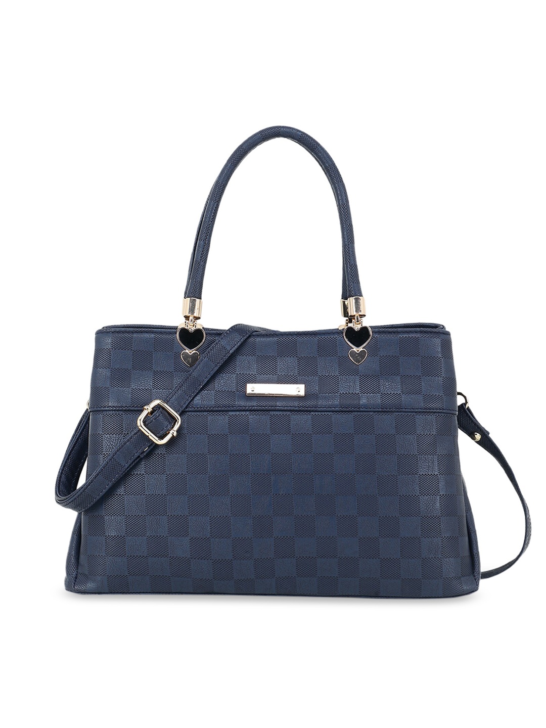 

WOMEN MARKS Blue Textured Handheld Bag
