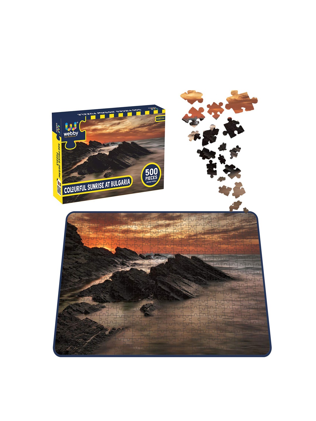 

Webby Kids Brown & Black 500 Pieces Sunrise At Bulgaria Jigsaw Puzzle