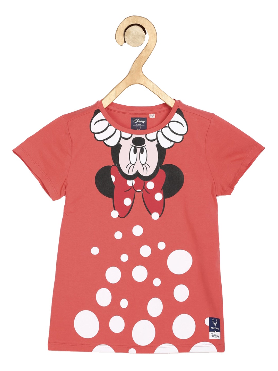 

Allen Solly Junior Girls Red Minnie Mouse Printed Regular Top