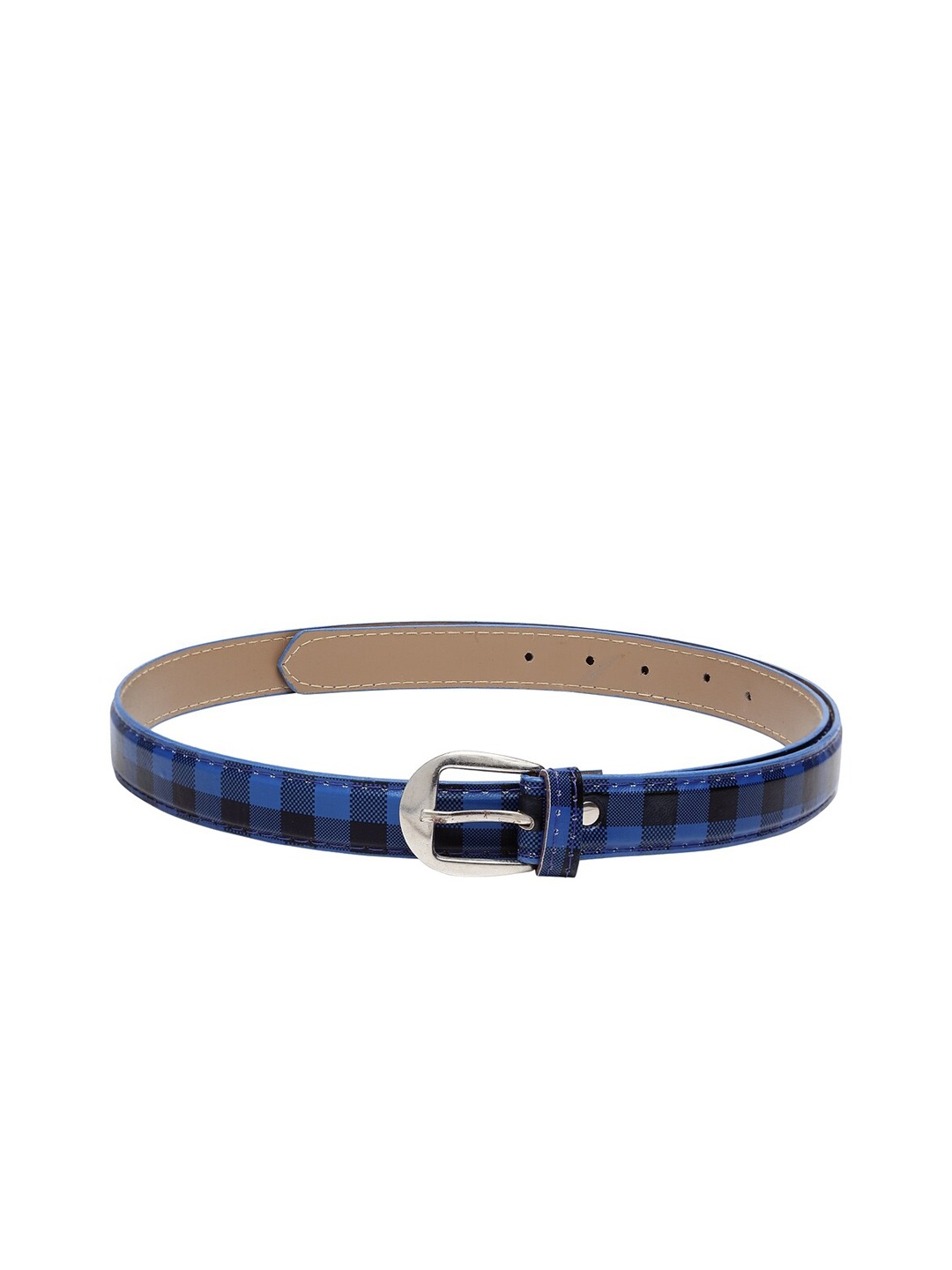 

Apsis Women Blue & Black Checked Belt