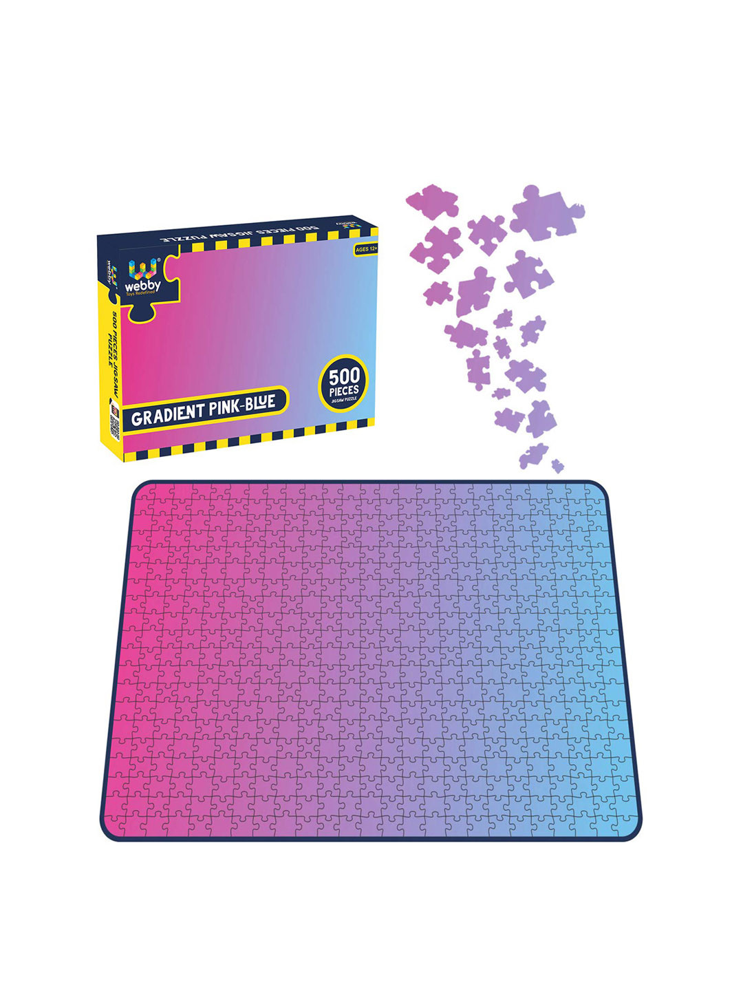 

Webby Kids Pink & Blue Gradient 500 Pieces Jigsaw Puzzle