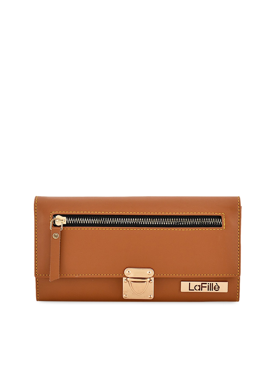 

LaFille Women Brown Solid Two Fold Wallet