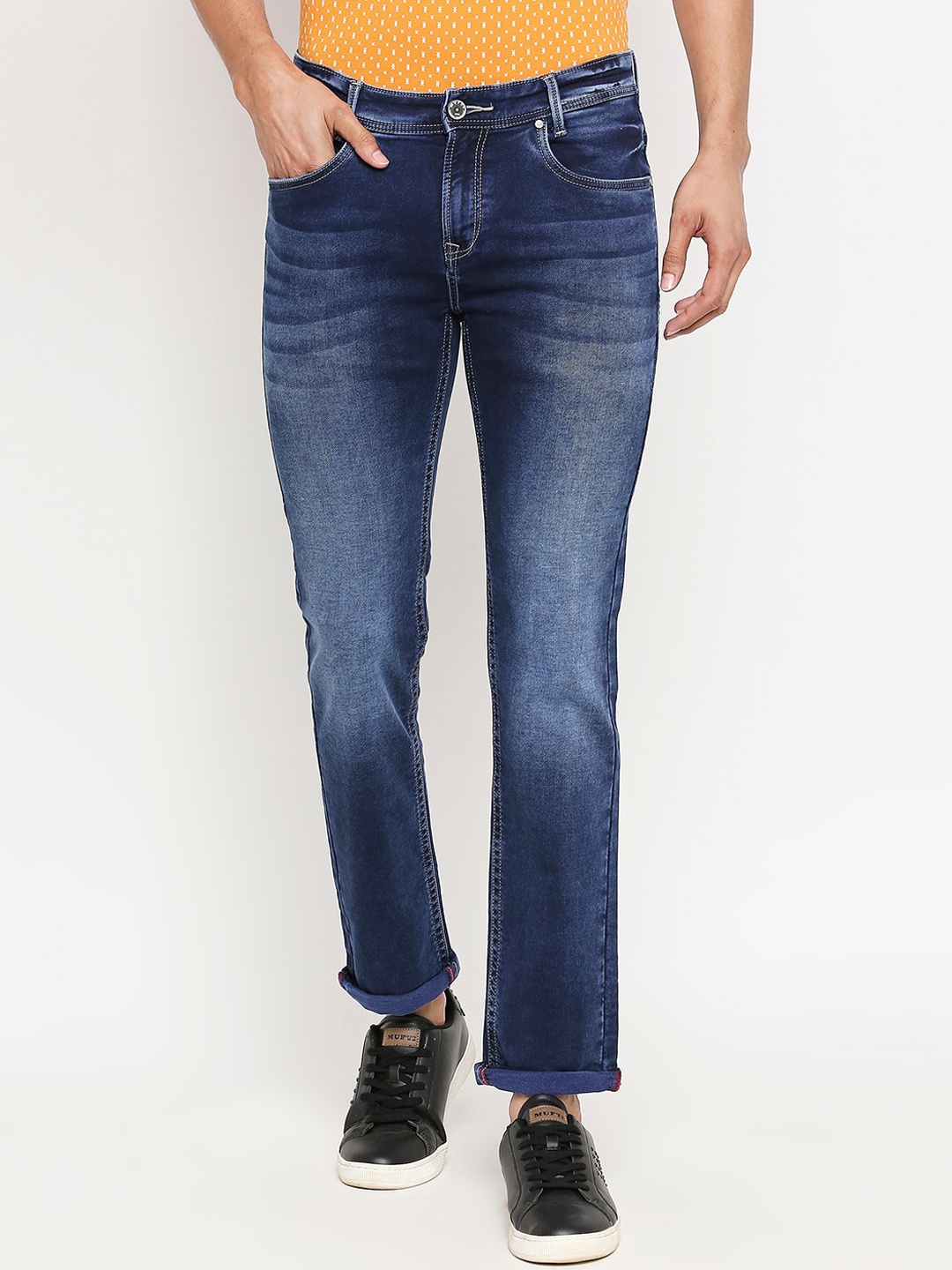 

Mufti Men Blue Skinny Fit Mid-Rise Clean Look Stretchable Jeans