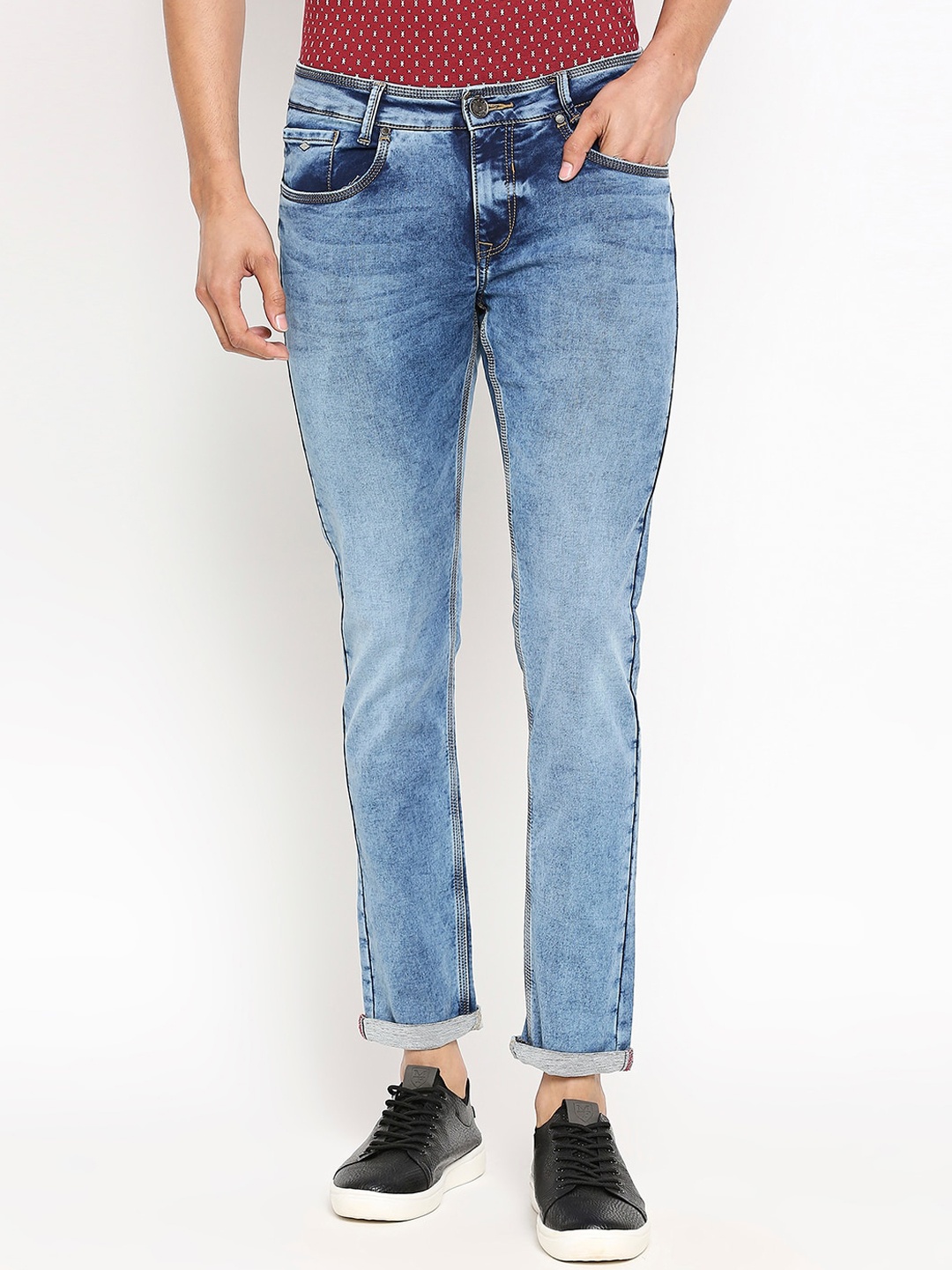 

Mufti Men Blue Skinny Fit Mid-Rise Clean Look Stretchable Jeans