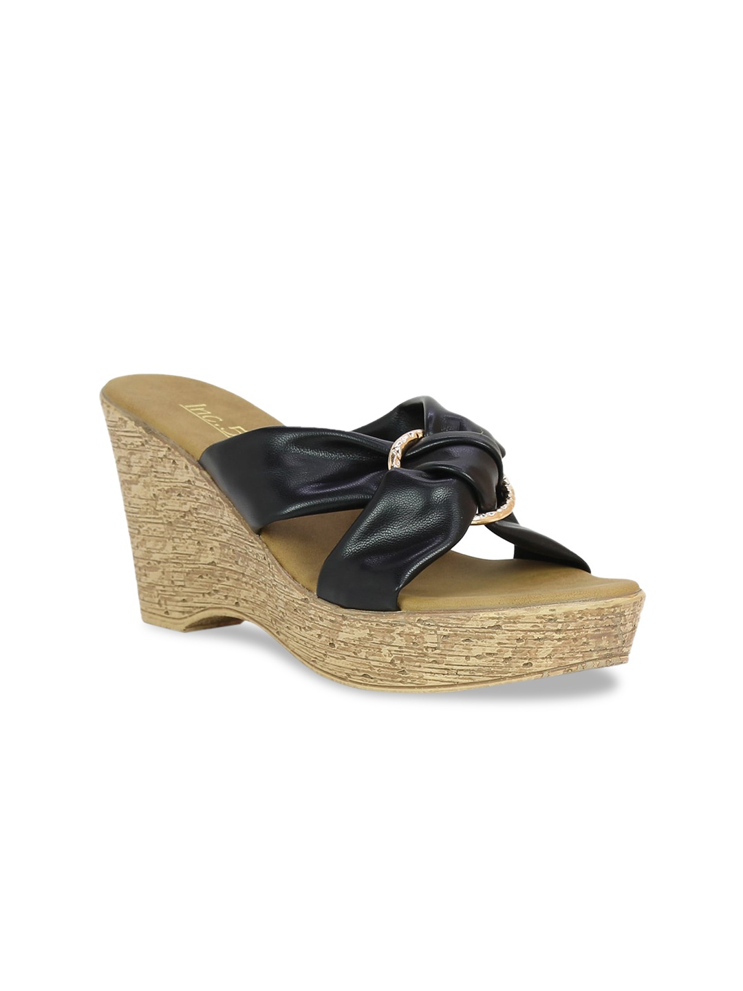 

Inc 5 Women Black Solid Sandals