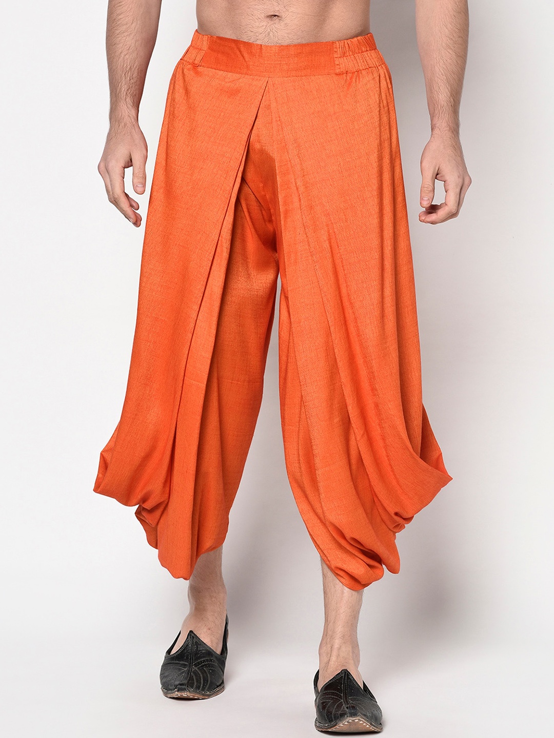 

LAMAAYA Men Orange Solid Patiala