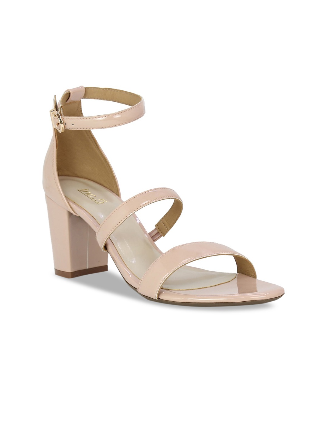 

Inc 5 Women Peach-Coloured Solid Block Heels