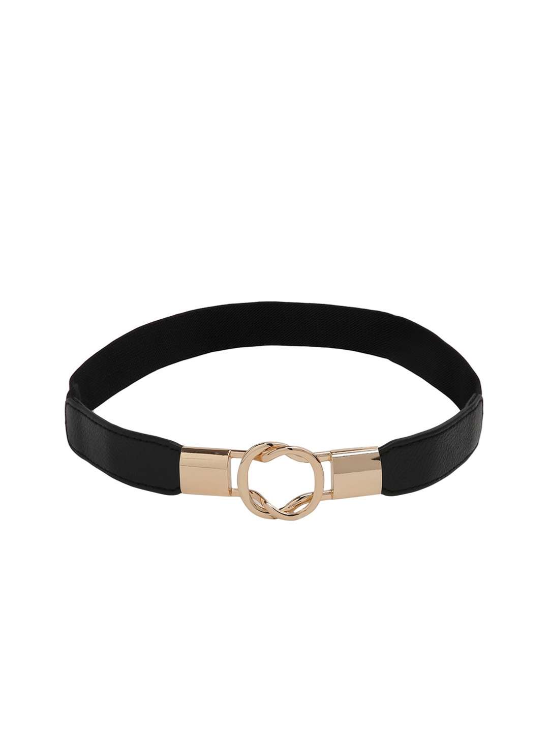 

CRUSSET Women Black & Gold-Toned Textured Belt