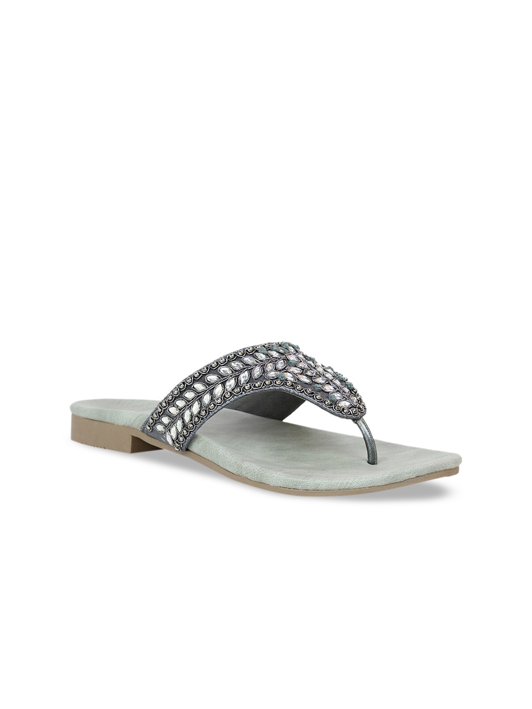 

Inc 5 Women Grey Embellished Block Heels
